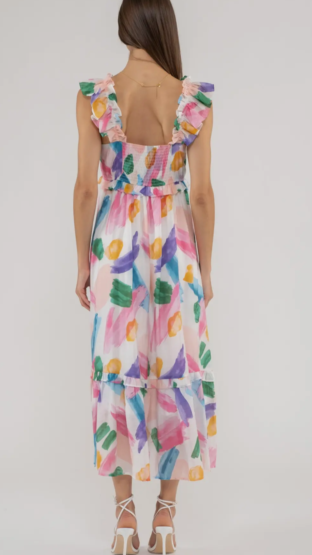 Brush Stroke Midi Dress